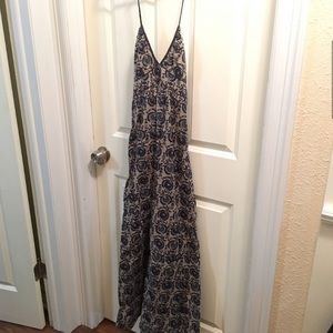self tie halter maxi dress